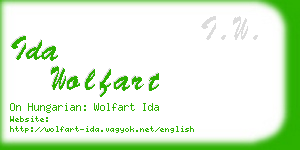 ida wolfart business card